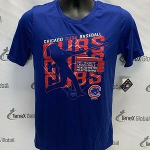 NWT Youth's Chicago Cubs Baseball Shirt Royal Blue MLB Fan Size S-CH-P-8 4B187